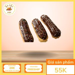 Bánh Su Kem Phủ Socola – Lớp Vỏ Bóng Mịn, Ngọt Ngào Tan Chảy