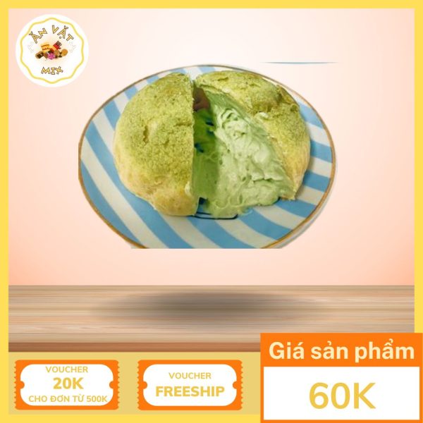 Bánh Su Kem Matcha – Vị Trà Xanh Thanh Mát, Tan Ngay Đầu Lưỡi